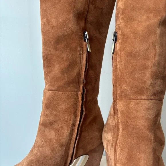 Sam Edelman cognac suede knee-high boots - Picture 5 of 8